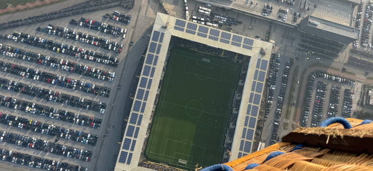 Ballonvaart levert unieke skybox boven NAC – Feyenoord op