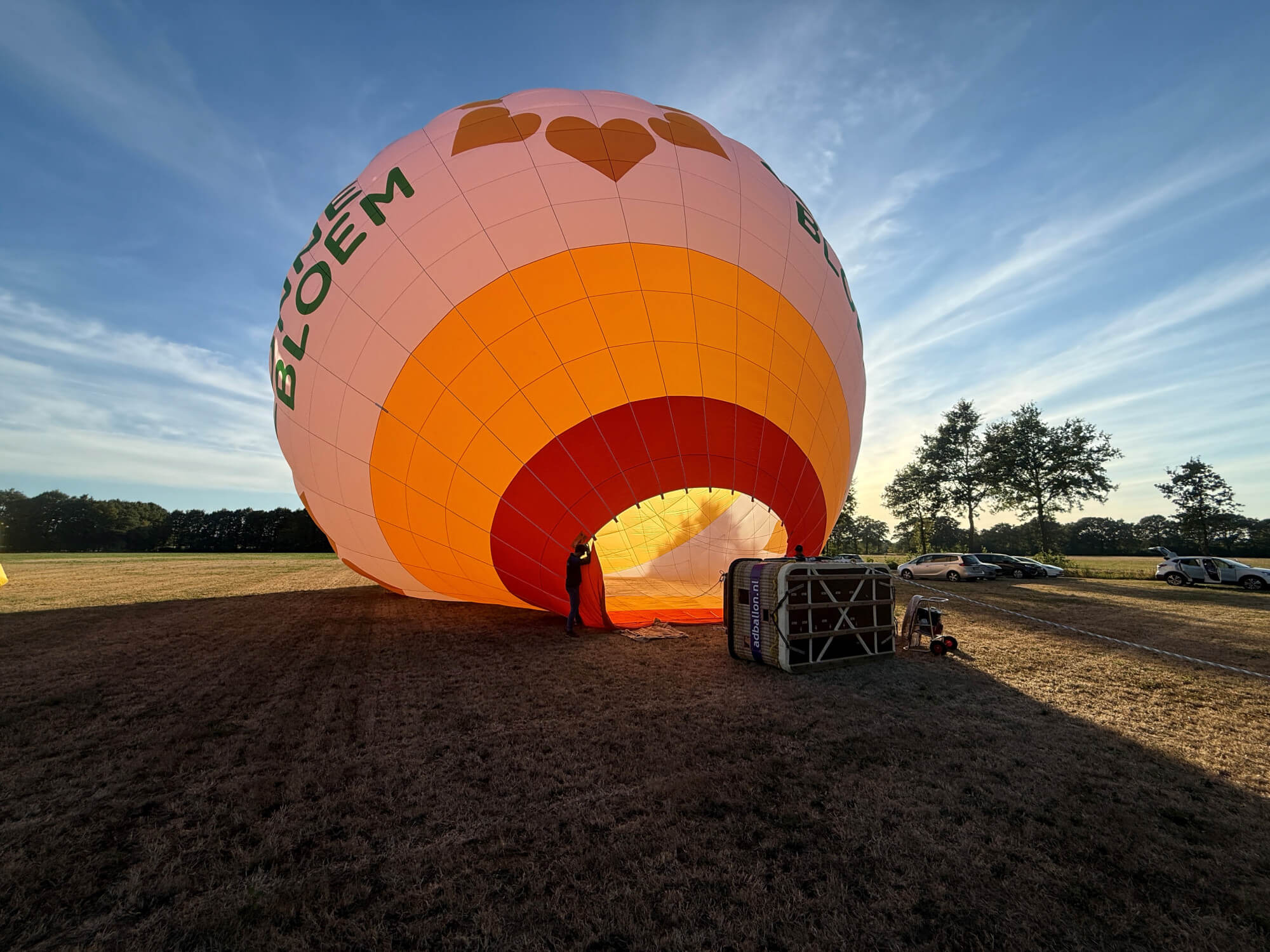 zonnebloem klaar voor vetrek ad ballon