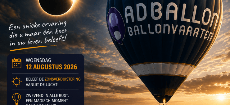 Zonsverduistering tijdens de ballonvaart – 12 augustus 2026