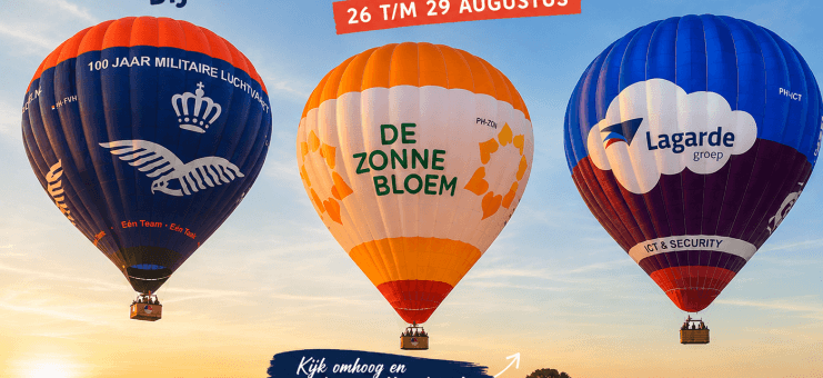 Ad Ballon met drie bijzondere luchtballonnen bij Ballonfiësta Barneveld